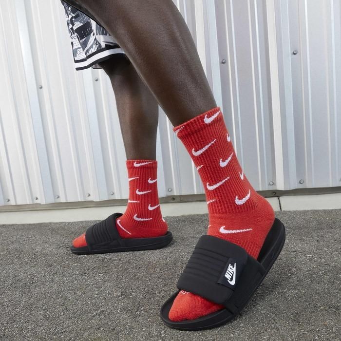 Men’s Black Adjustable Slides – Casual Wear