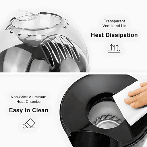Premium Hot Air Popcorn Maker – Oil-Free, Healthy & Delicious Snacks in Minutes