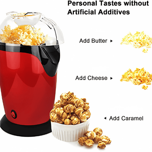 Premium Hot Air Popcorn Maker – Oil-Free, Healthy & Delicious Snacks in Minutes