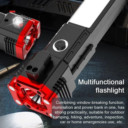 Portable Rechargeable LED Torch – 4-in-1 Flashlight