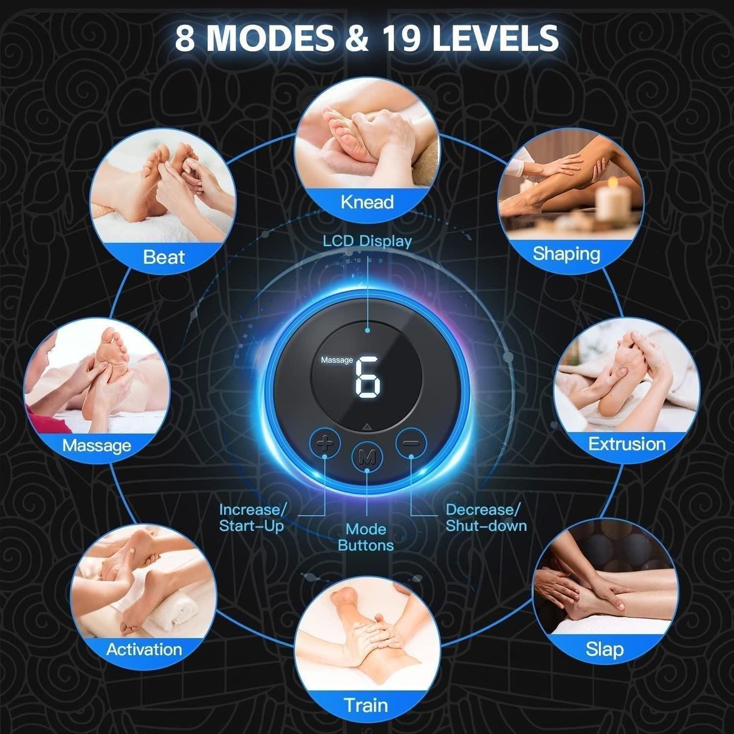 Portable Wireless Foot Massager – Foldable EMS Therapy Mat