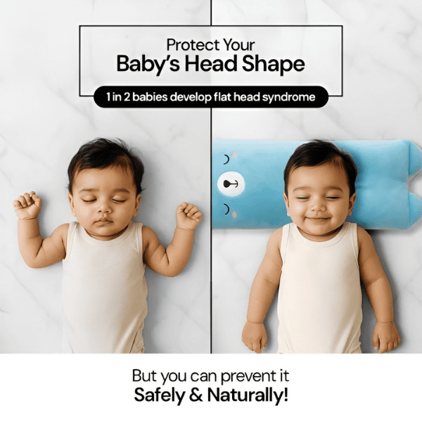 Baby Head Support Pillow – Shaping & Protective Cushion, Assorted Colors