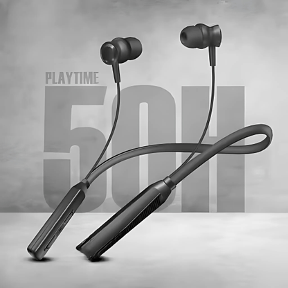Signatize SZ-1180 Neckband Earphones – 50 Hrs Playtime, 10 mm Drivers, Type-C Fast Charge