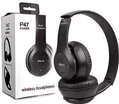 P47 Foldable Wireless Headphones – Bluetooth 5.0, 10 m Range, 10-Hour Playtime